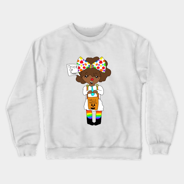 Halloween Clown Girl Crewneck Sweatshirt by BeautifulLands 